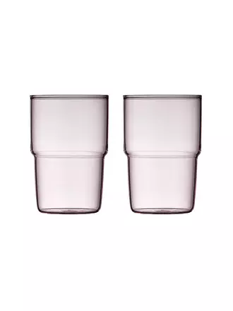 LYNG BY GLAS | Trinkglas 2er Set TORINO 40 cl Gruen | rosa