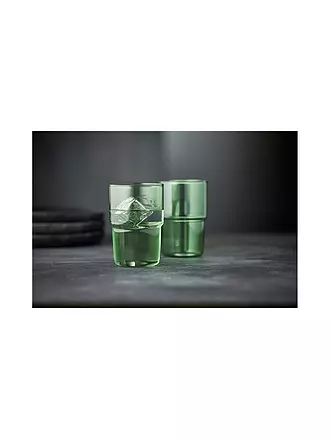 LYNG BY GLAS | Trinkglas 2er Set TORINO 40 cl Gruen | rosa