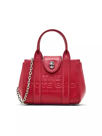 MARC JACOBS | Ledertasche - Mini Bag THE TURNLOCK CROSSBODY TOTE | dunkelrot