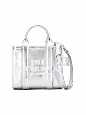 MARC JACOBS | Ledertasche - Tote Bag THE MINI TOTE | silber