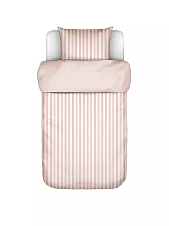 MARC O'POLO HOME | Satin Bettwäsche CLASSIC STRIPE 70x90cm/140x200cm Rose Smoke | dunkelblau