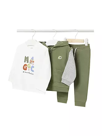 MAYORAL | Baby Set Sweater, Sweatjacke, Jogginghose 3-teilig | grün