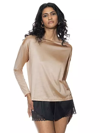 MEY | Langarmshirt NIGHT GLOW black | beige