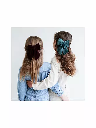 MIMI & LULA | Haarspangen 2 Stück AGNES OVERSIZE BOW PACK- TEAL Into the Woods | dunkelgrün