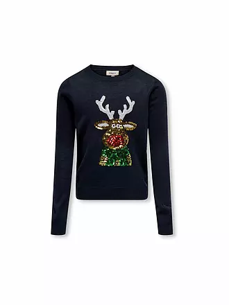 ONLY | Mädchen Langarmshirt KOGXMAS | dunkelblau