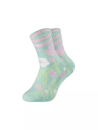 OOLEY | Socken DALHIA FLORAL ocean breeze | mint