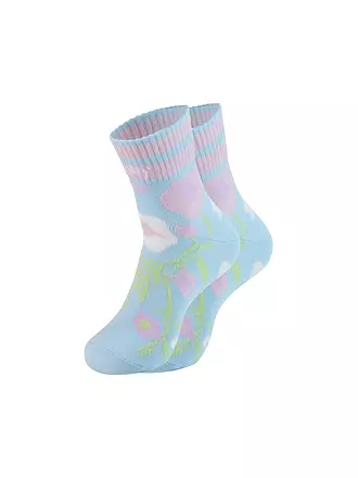 OOLEY | Socken DALHIA FLORAL offwhite | hellblau