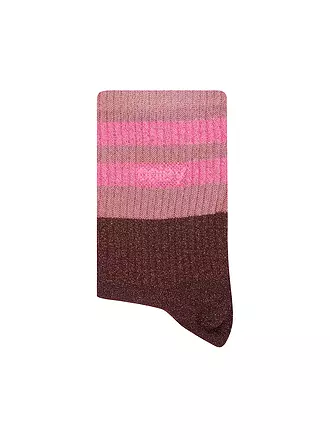 OOLEY | Socken ELECTRA silver glam | dunkelrot