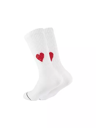 OOLEY | Socken ICON GLITTER LOVE weiss | weiss