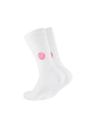 OOLEY | Socken ICON PINK SMILE weiss | weiss