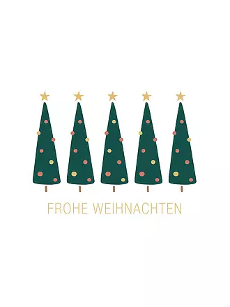 PAPER-PRODUCTS | Weihnachts Lunch-Servietten 33x33cm FIVE TREES | dunkelgrün