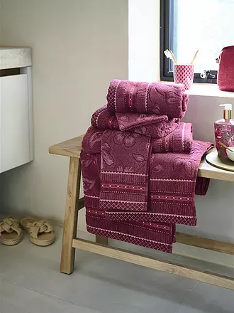 PIP STUDIO | Gästetuch  JASMIN JACQUARD 30x50cm Dark Pink | beere