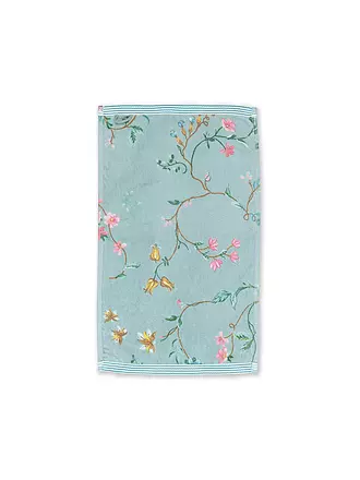 PIP STUDIO | Gästetuch LES FLEURS 30x50cm Khaki | hellblau