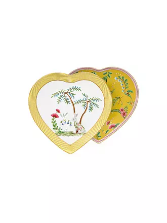 PIP STUDIO | Herz Platten Set 2er LA MAJORELLE 21,5cm Gelb | gelb