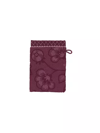 PIP STUDIO | Waschhandschuh  JASMIN JACQUARD 16x22cm Dark Pink | grün