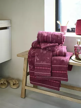 PIP STUDIO | Waschhandschuh  JASMIN JACQUARD 16x22cm Dark Pink | grün