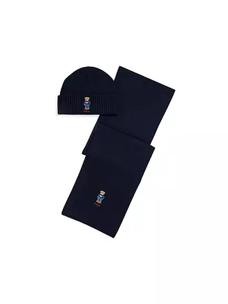 POLO RALPH LAUREN | Geschenkset Mütze und Schal | schwarz