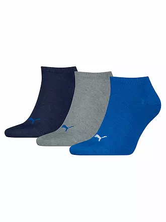 PUMA | Sneaker Socken 3er Pkg antrhracite | blau