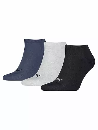 PUMA | Sneaker Socken 3er Pkg antrhracite | blau