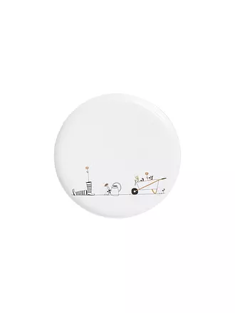 RAEDER | Geschenkteller HOBBY GÄRTNERIN 15cm Weiss | weiss