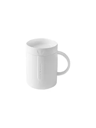 RAEDER | Tasse mit Deckel 8cm Cozy Time GLUECKSMOMENT | weiss