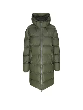 RAINS | Steppmantel ALTA LONGER PUFFER JACKET | dunkelgrün