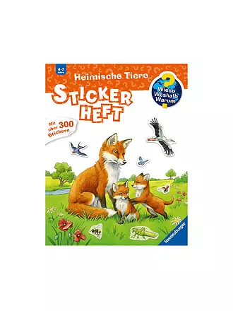 RAVENSBURGER | Wieso Weshalb Warum - Stickerheft Heimische Tiere | 