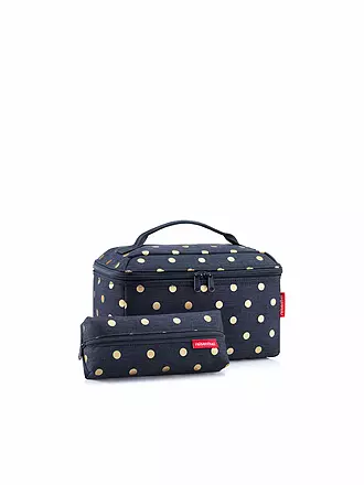 REISENTHEL | Beautycase Set Metallic Dots 2-tlg. Blue | dunkelblau