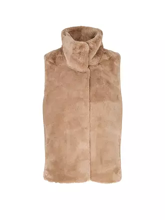 RINO&PELLE | Gilet in Felloptik LISON | camel