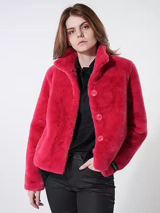 RINO&PELLE | Jacke in Felloptik VIE | rot