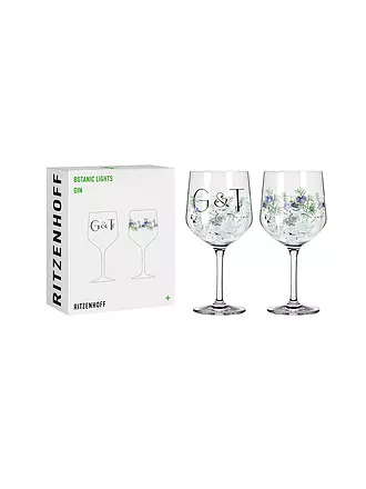 RITZENHOFF | Gin Glas 2-er Set BOTANIC LIGHTS  #5 #6 Design Team | bunt