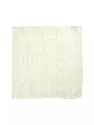 SANDER | Mitteldecke Lexie Damast 95x95cm Weiss | beige