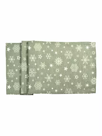 SANDER | Tischset CRISTALLO NEVE 30x50cm Jade | beige