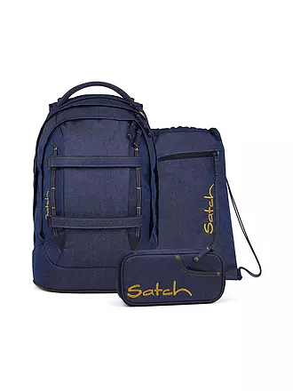 SATCH | Schulrucksack Set 3tlg Pack Denim Blue | dunkelblau