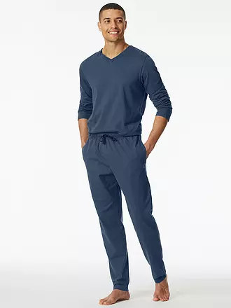 SCHIESSER | Pyjama Hose | blau