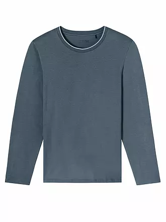 SCHIESSER | Pyjama Langarmshirt | dunkelblau