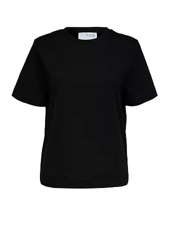 SELECTED FEMME | T-Shirt SLFESSENTIAL | schwarz