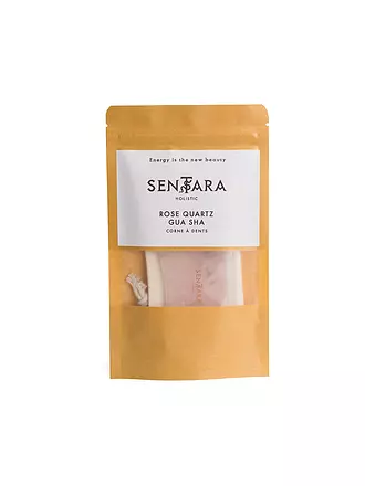 SENTARA | Massagestein - Gua Sha Horn mit Zahn Rose Quartz  | 