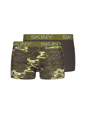 SKINY | Pant 2er Pkg. peacock check selection | olive