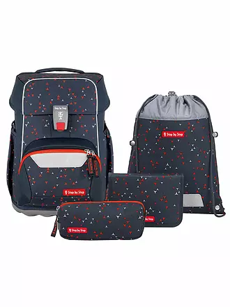 STEP BY STEP | Schultaschen Set 4tlg BASIS Berry Stars | grau