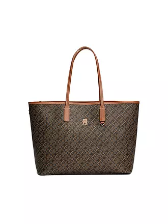 TOMMY HILFIGER | Ledertasche - Shopper TH MONOPLAY LEATHER TOTE | 