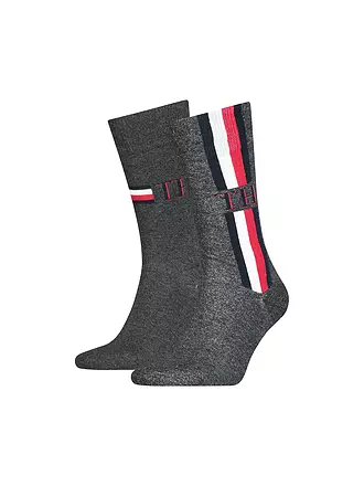 TOMMY HILFIGER | Socken 2er Pkg black | grau