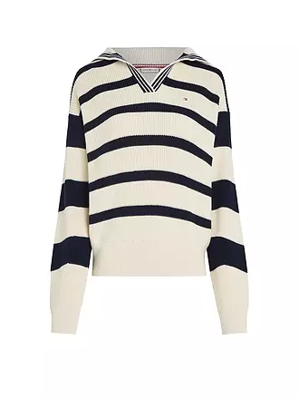 TOMMY HILFIGER | Troyer Pullover | weiss