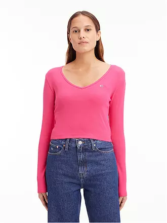 TOMMY JEANS | Langarmshirt Cropped Fit | pink