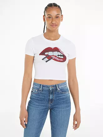 TOMMY JEANS | T-Shirt Cropped Fit | schwarz