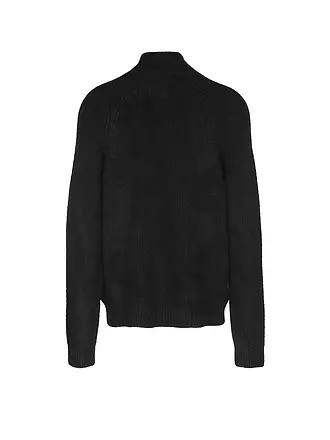 TOMMY JEANS | Troyer Pullover | schwarz