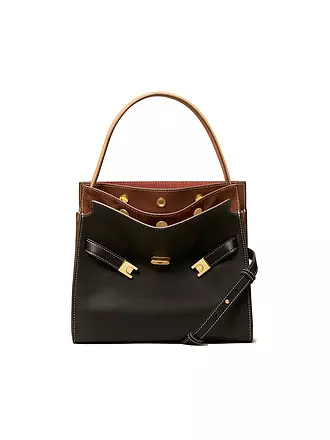 TORY BURCH | Ledertasche - Double Bag Small | schwarz