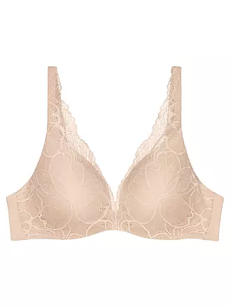 TRIUMPH | BH mit Bügel BODY MAKE-UP ILLUSION LACE  nude beige | dunkelrot