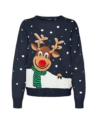 VERO MODA | Pullover  VMSNOWY DEER | dunkelblau