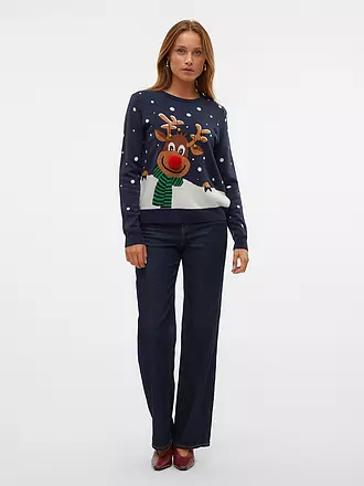 VERO MODA | Pullover  VMSNOWY DEER | dunkelblau